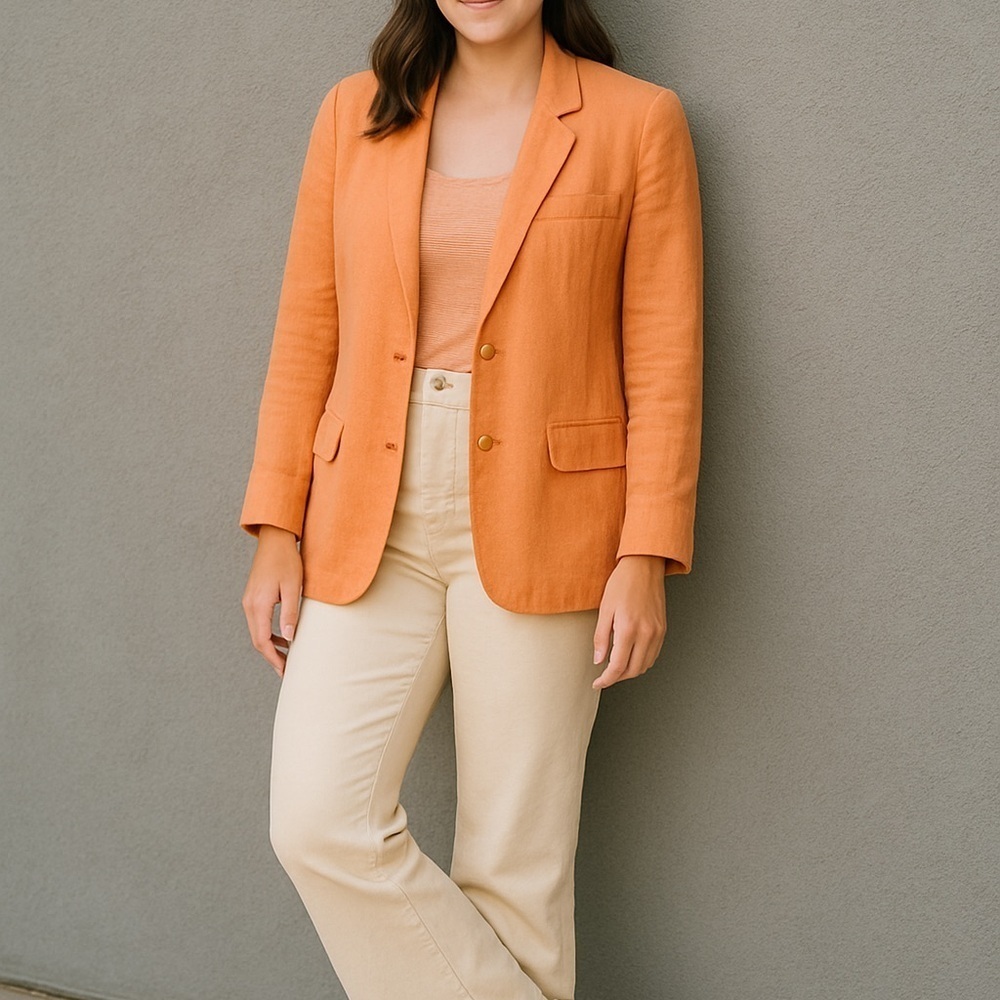 Women’s Ashley Park X RTR. Orange Blazer Jacket Sz XS - Picture 1 of 6